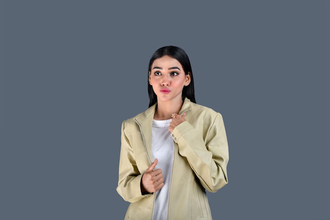 confident woman presenting