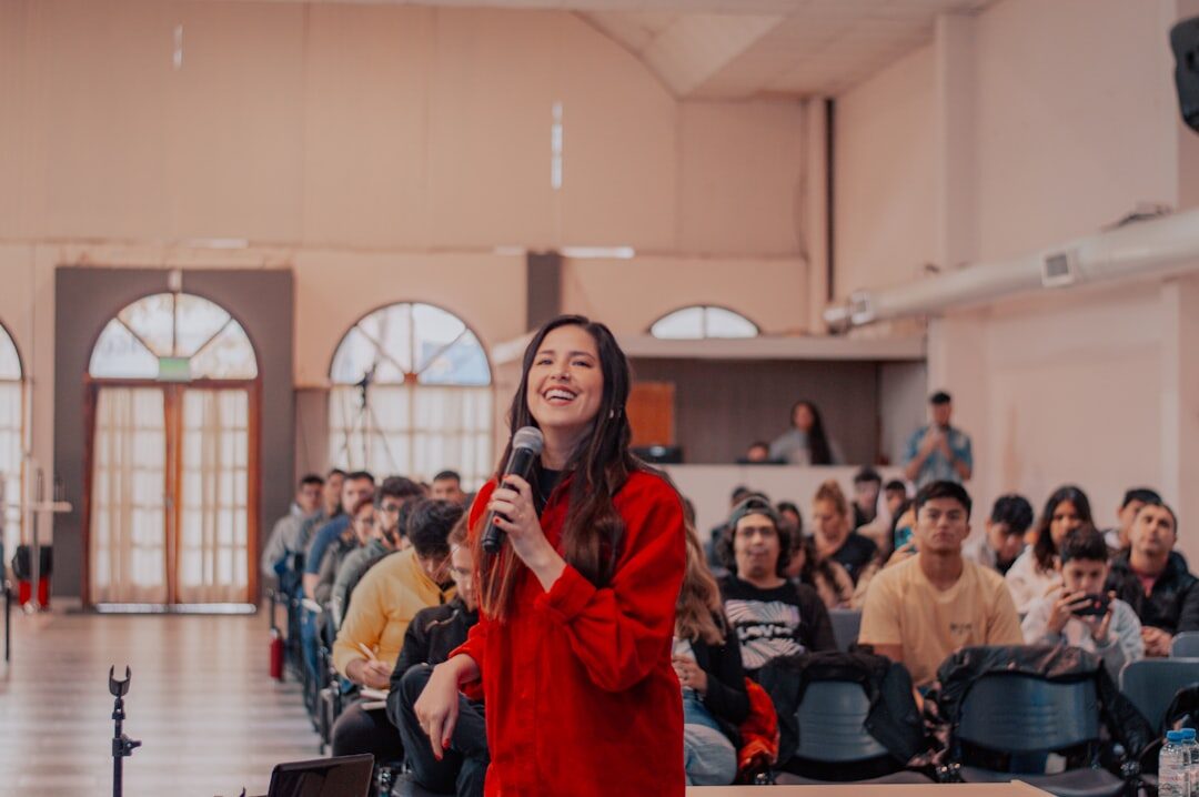 speaker on stage